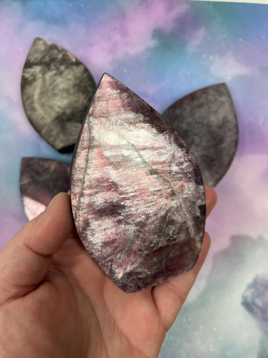 Gem Lepidolite Flames