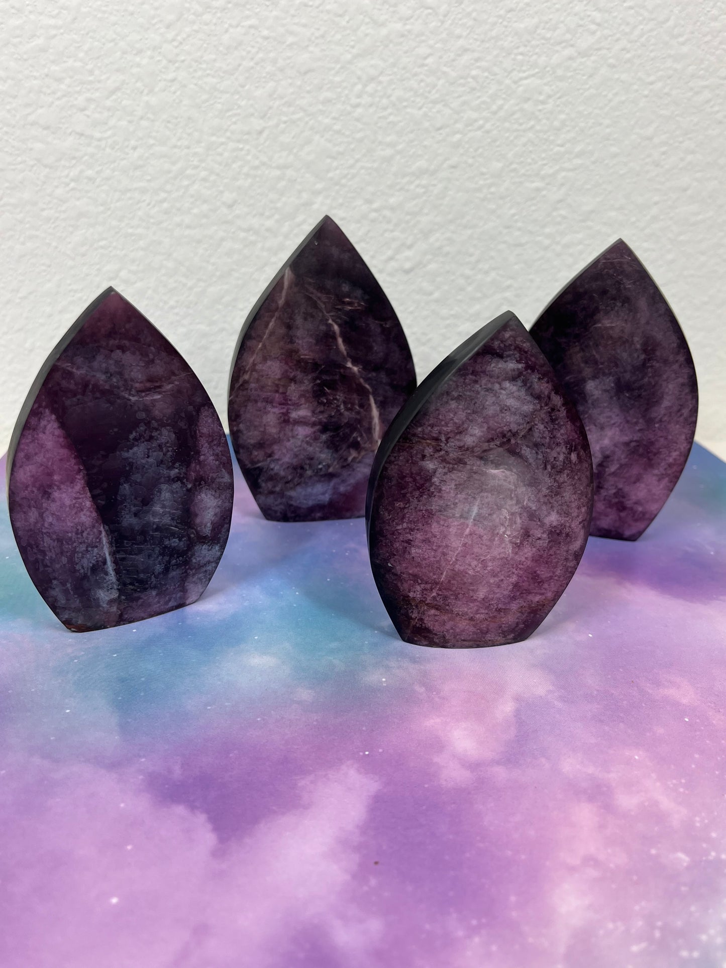 Gem Lepidolite Flames