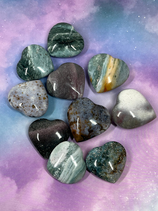 Sea Jasper Hearts